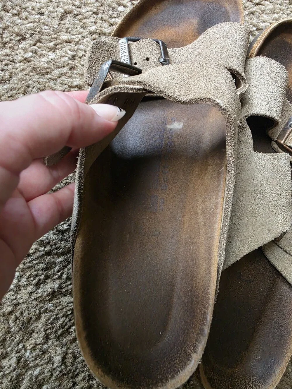 Birkenstock Arizona Suede Double-Strap Sandals - Taupe